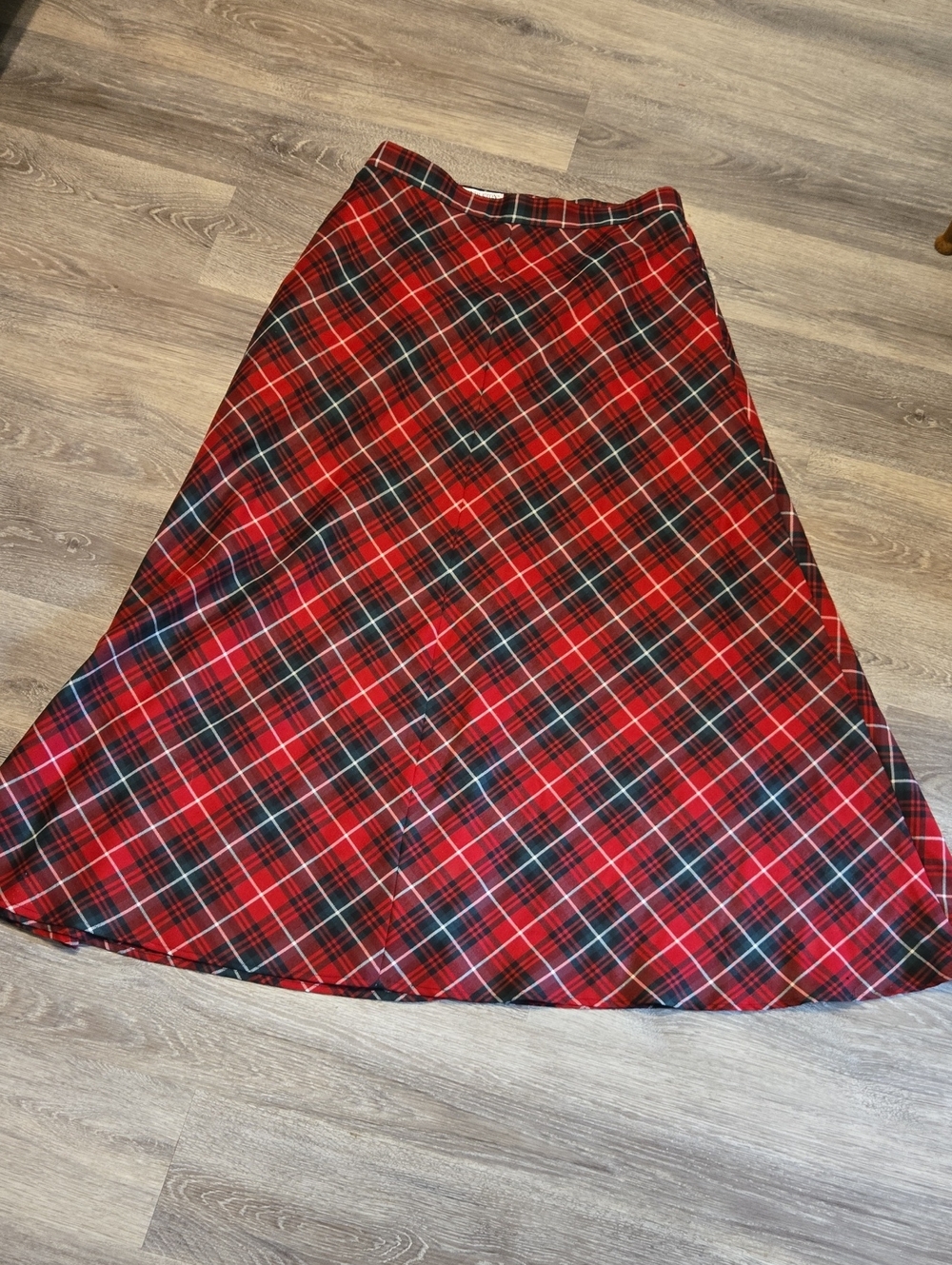Pendleton Wool Tartan Plaid Maxi Skirt Sz 12